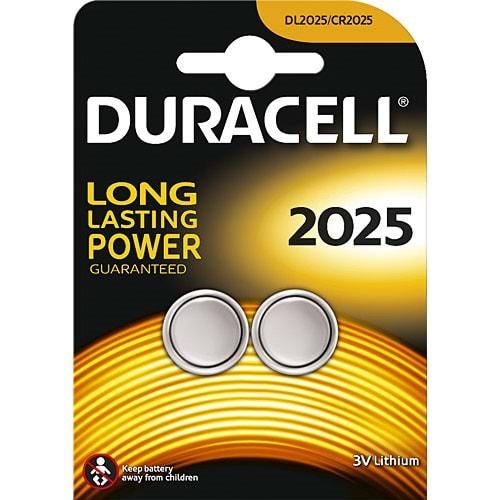 Duracell CR-2025 3 Volt Para Pil 2 Li Paket Halinde