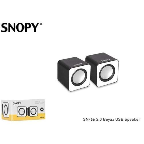 Snopy SN-66 1+1 6 Watt 2.0 Beyaz Usb Speaker