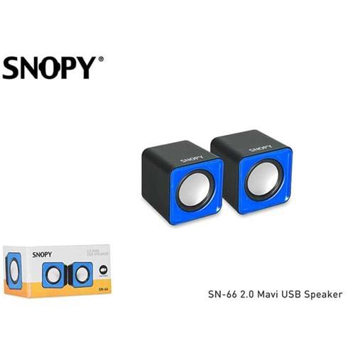 Snopy SN-66 1+1 6 Watt 2.0 Mavi Usb Speaker
