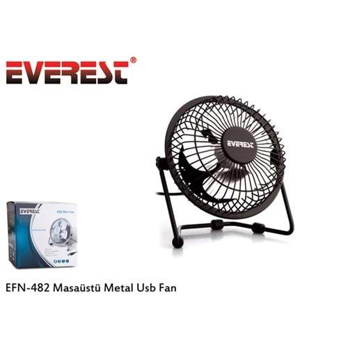 Everest EFN-482 Masaüstü Metal Siyah USB Fan