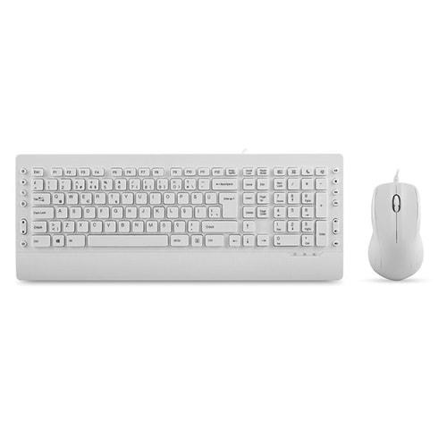 Everest KM-3850 Beyaz Q Multimedia Klavye+Mouse Set