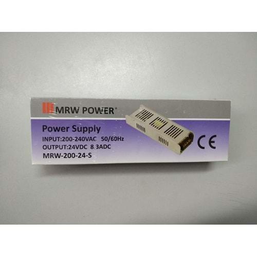 Mrw Power MRW-200-24-S 24 Volt 8.3 Amper Metal Kasa Slim Adaptör