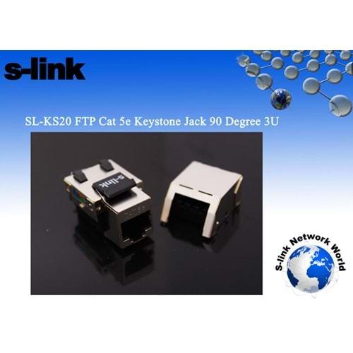 S-link SL-KS20 FTP CAT5E Kestone Jack3U 90 Derece