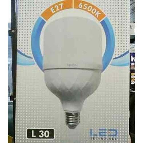 Ledmi 30 Watt Beyaz Torch Led Ampul 6500K+25000 Saat Kullanım Ömrü