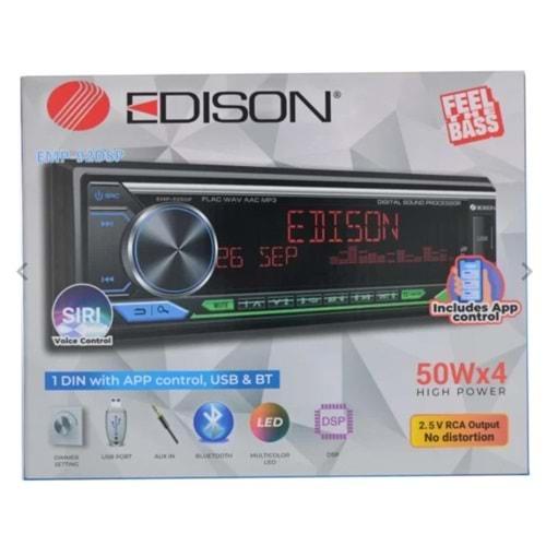 Edison ED-94DSP App Control+Usb+Dsp+Bluetooth+Multicolor+FM+Aux+4x50 Watt Oto Teyp