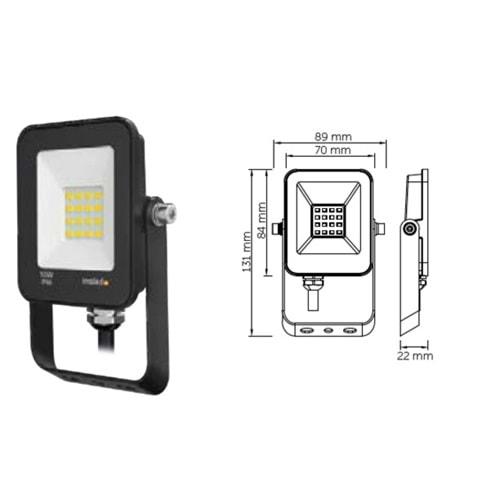 İnoled 7203-01 30 Watt Egra IP66 6500K Beyaz Led Projektör