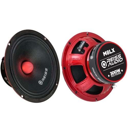 Reiss Audio RS-M8LX 20 Cm Midrange 300 Watt Max Power + 150 Watt RMS Power 2 Li Paket Halinde