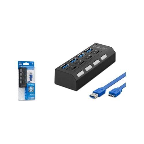 Hadron HDX7023 Hub USB 3.0 1 Port + USB 2.0 3 Port 1TB 50 cm